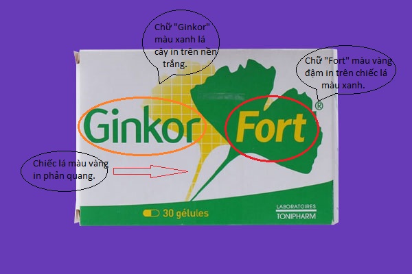 Nhận biết Ginkor Fort thật giả