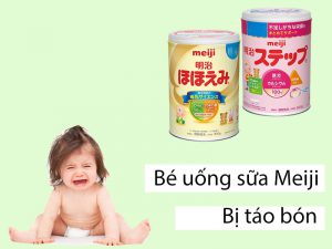 Bé uống sữa Meiji